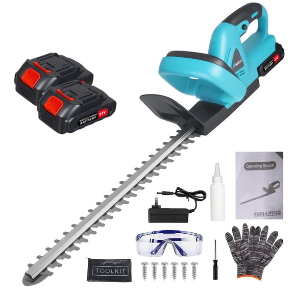 Paddsun Electric Hedge Trimmer, 20" Blade Cordless Hedge Trimmer Double-Sided 0.8" Cutting Width with 3.0Ah Battery