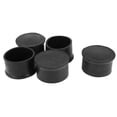 thumbnail image 3 of Uxcell 5 Pcs Tapas de goma negra para patas de silla y mesa, tapas de tubo de 60mm redondas, 3 of 5