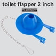 thumbnail image 2 of PinesC Toilet Flapper Replacement Kit,Universal for American Standard Toilet Flapper 2 inch,2 pack Toilet Stopper Flapper,With Stainless Steel Chain,Suitable for Most Toilets,Easy to Install(blue), 2 of 4