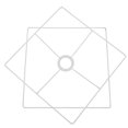 thumbnail image 1 of Iron Lamp Shade Holder 30Cm Square Fitter For E27 Socket Light Protection 1Pcs, 1 of 3