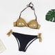 thumbnail image 3 of Gibobby Conjunto de Bañador Sexy Set Brazil Set Beach Up Patchwork Bikini Swimwears Tankinis Set(Dolado,CH), 3 of 5