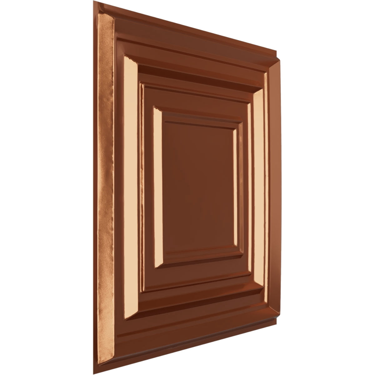 Ekena Millwork 19 5/8"W x 19 5/8"H Multiplex EnduraWall Decorative 3D Wall Panel, Bright Coat Copper (12-Pack for 32.04 Sq. Ft.)