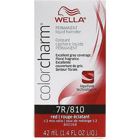 Wella Color Charm Liquid Haircolor 7r/810 Red, 1.4 oz (Pack of 3)