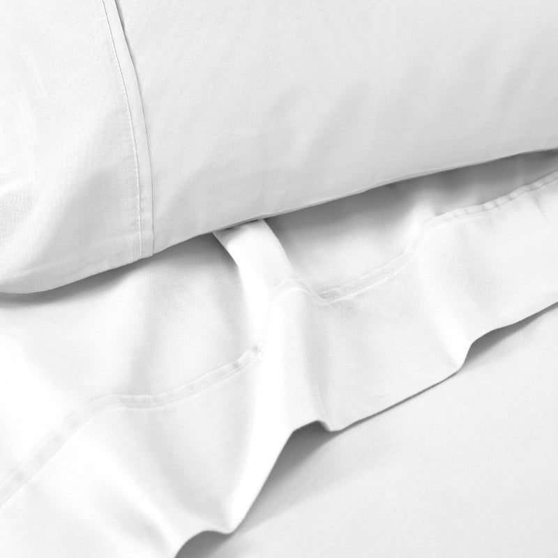 Superior 4-Piece 1400-1500 Thread Count White Sheet Set, Queen