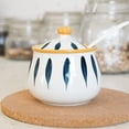 thumbnail image 4 of Ceramic Spice Jar For Kitchen Decor, Porcelain Sugar Bowl With Lid And Spoon, 350ml Capacity Multi-Function Condiment Pots Easy To Clean Dust Protection, 4 of 6
