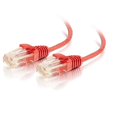 thumbnail image 1 of Câble de Patch Réseau Ethernet Mince Sans Accroc Non Blindé Cat6 7 Pi - Rouge, 1 of 1