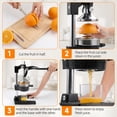 thumbnail image 7 of Cast Iron Juicer Hand Press for Lemon Pomegranate Lime Citrus Fruits,Heavy-Duty Manual Juicer Press, Orange Crush Machine, Orange Juicer Squeezer, Easy Clean(black), 7 of 7