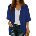 thumbnail image 2 of AUNVITO Women's 3/4 Sleeve Stretch Cardigan Casual Spring Summer Fashion, 2 of 7