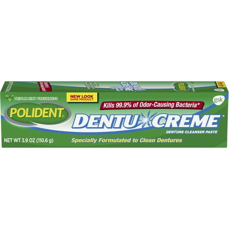 polident triple mint fresh paste for denture cleaning 3 9 ounces