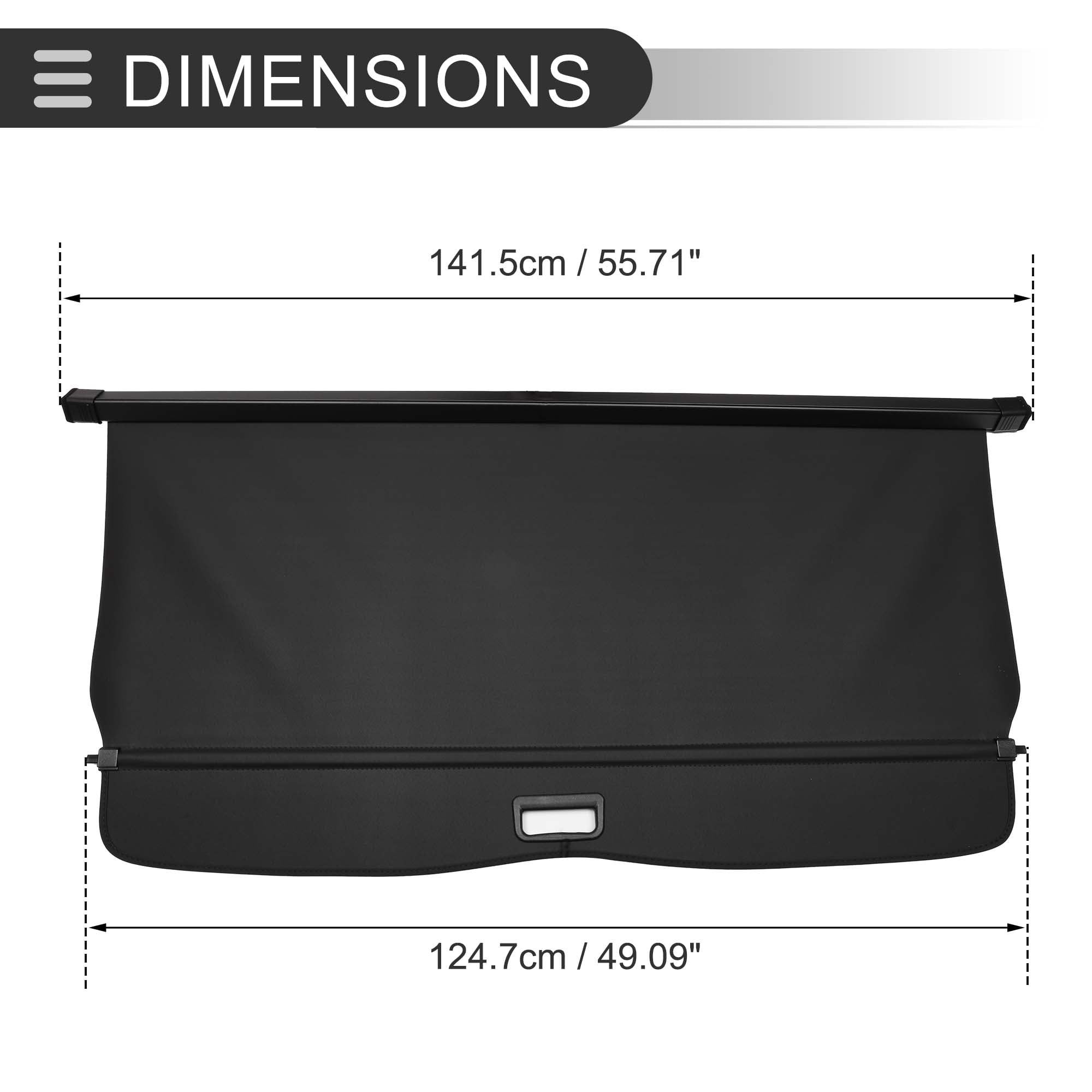 Unique Bargains Retractable Cargo Cover for BMW Trunk Parcel Shield Shade Black1
