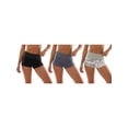 thumbnail image 3 of Shorts de verano para mujer con dobladillo, corte ajustado, estilo casual, con remaches y tiro bajo., 3 of 9