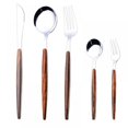 thumbnail image 4 of Taykoo Faux Wooden Handle, Stainless Steel , Tableware Cutlery Including Forks Spoons Knives, Kitchen Utensil Set for Home and Restaurant, 4 of 5