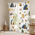 thumbnail image 3 of Erosebridal Kids Camping Lover Blackout Curtains Set of 2 (52x84 Each), Cartoon Capybara Window Curtains, 3 of 6