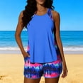 thumbnail image 3 of qucoqpe Tankini Swimsuits for Women Fashion Floral Two Piece Modest Bathing Suits Vacation Beach Swimwear with Boyshorts, 3 of 8