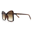 thumbnail image 6 of Womens Diva Oversized Butterfly Thin Plastic Fashion Retro Sunglasses Tortoise - Brown, 6 of 8