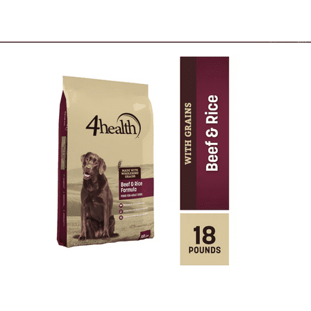 4health with Wholesome Grains Adult Beef and Rice Formula Dry Dog Food