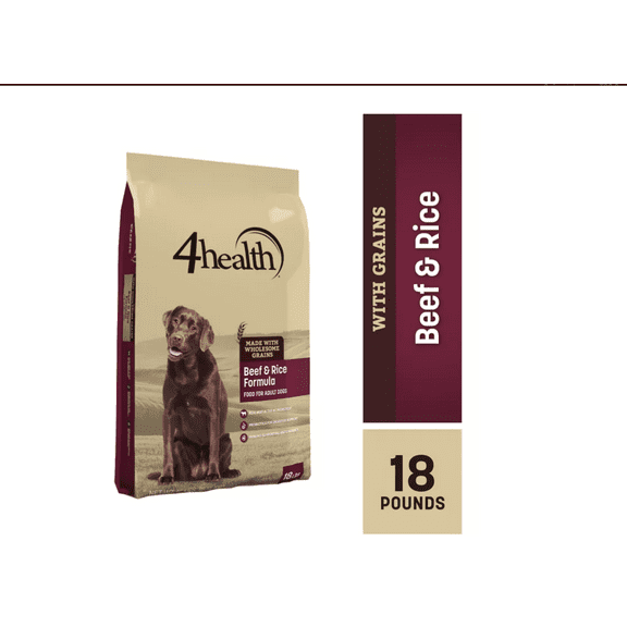 4health with Wholesome Grains Adult Beef and Rice Formula Dry Dog Food