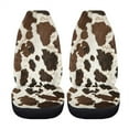 thumbnail image 6 of Kuiaobaty Retro Brown Cow Pattern Front and Back Seat Covers 4 PCS Automotive Cushion Seat Covers Auto Seat Protector Fit Most Car Van Truck SUV Car Interior Decoration Easy to Install, 6 of 7