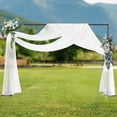 thumbnail image 7 of Square Arch Backdrop Stand, 10x7 FT Photo Booth Frame with Heavy-Duty S-Shaped Base, Metal Wedding Arch for Party Balloon Flower Tulle Decor with Ground Stakes, Indoor Outdoor, 7 of 7
