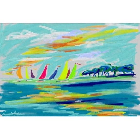 Marmont Hill "Cap D Antibes" by Arthur Pina Painting Print on Wrapped Canvas