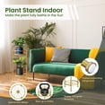 thumbnail image 3 of UU&T 23.5'' Tall Plant Stand Indoor, 2 Tier Metal Plant Shelf, Sturdy Rustproof Decorative Stands Outdoor for Corner Garden Patio Livingroom Balcony, Gold, 3 of 8