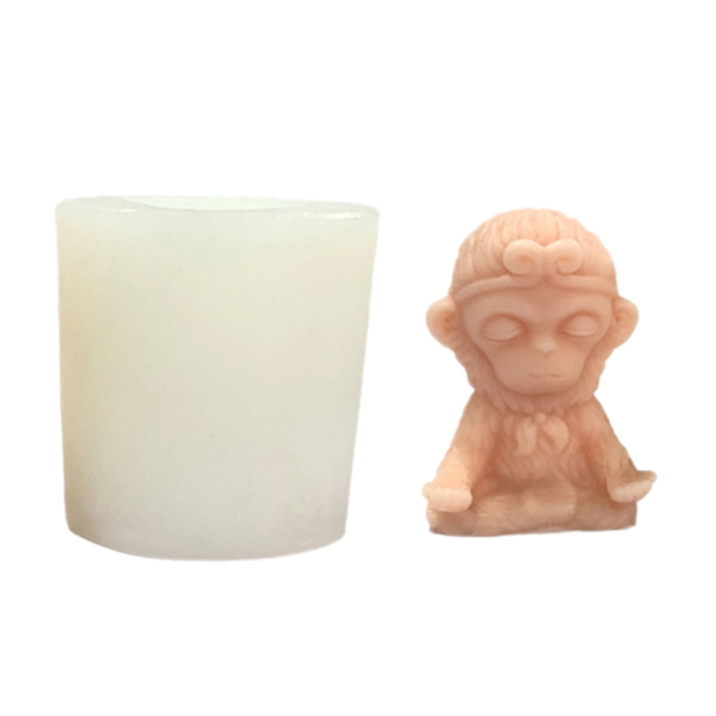 3D Sun WuKong Scented Candle Molds Handmade Silicone Mould Plasters Casting Molds Animal Ornament Molds Craft Supplies