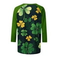 thumbnail image 6 of Aofany St Patricks Day Tops for Women 3/4 Sleeve Crewneck Shamrock Shirts Casual Trendy Festival Holiday Tunic Tee Tops, 6 of 6