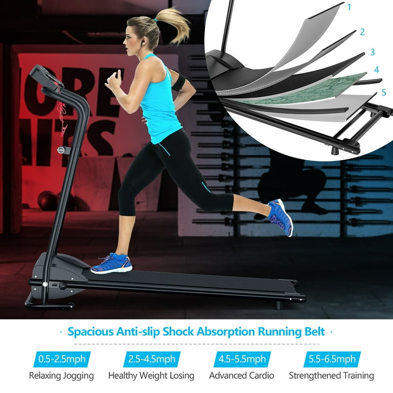 Goplus 2.5 hp folding best sale treadmill review