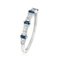 thumbnail image 5 of Ross-Simons 0.14 ct. t.w. Diamond and .10 ct. t.w. Sapphire Stackable Ring in 14kt White Gold, Women's, Adult, 5 of 5