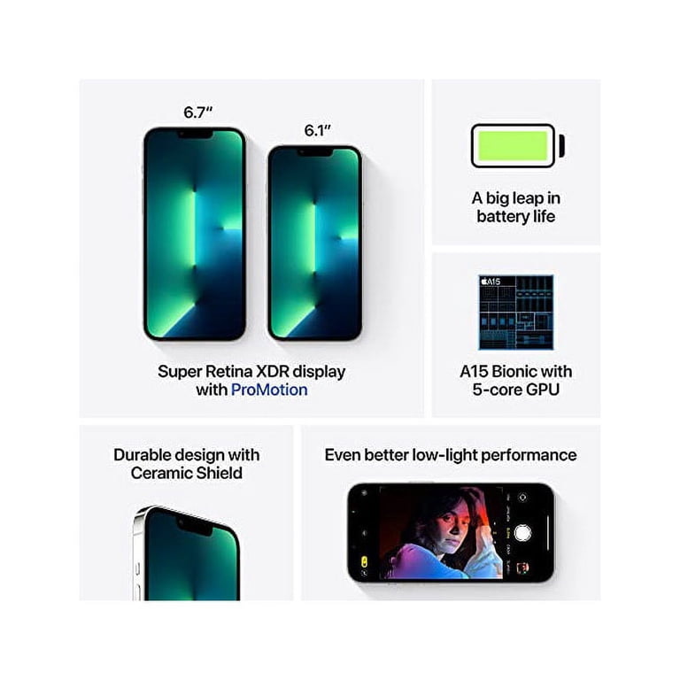 Open Box Apple iPhone 13 Pro (512GB, Silver) - Walmart.com