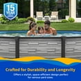 thumbnail image 4 of Blue Wave Montilla 15-ft Round 52-In Deep Above Ground Swimming Pool 6in Top Rail Metal Wall Swimming Pool Package, 4 of 5