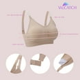 thumbnail image 2 of Valcatch 4 Pack Women Wirefree Nursing Bra Padded Seamless Maternity Breastfeeding Underwear(Purple/Blue/Light Pink/Beige), 2 of 5