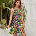 thumbnail image 5 of Multi Colored Pickleballs Sleeveless Dress Women Summer Evening Dresses Ladies Sundress, 5 of 7