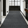 thumbnail image 2 of Qunbio Commercial Carpet Runner, 3' x 10' Commercial Rugs with Rubber Edge, Non-Slip Hallway Runner Rug for Indoor Outdoor High Traffic Areas, Gray, 2 of 9