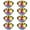 Rainbow, variant on Set of 8 Stainless Steel Dipping Sauce Bowls, Soy Sauce Dishes, Seasoning Plate, Small Round Saucers, Appetizer Plate for Sushi, Side Dishes, Dessert, Tomato Sauce, 3.27"x3.27"x 1.14" Rainbow