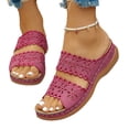 thumbnail image 2 of HAJWOH Orthopedic Sandals for Women Arch Support Summer Flat Sandals Lightweight Non Slip Slip on Orthopedic Slippers Soft 2026 Foam Shoes Red 39, 2 of 4