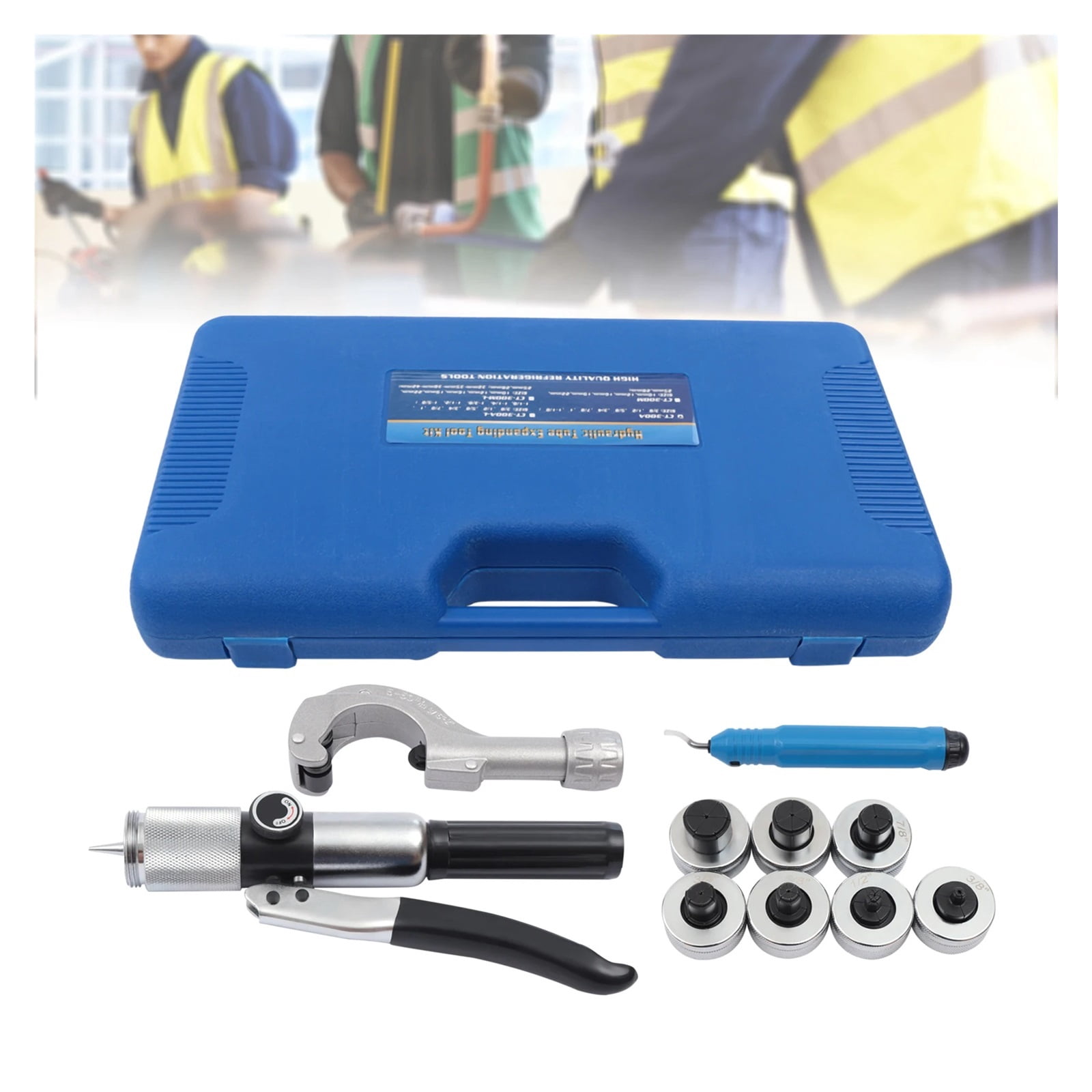 Hydraulic Tube Expander 3/8" - 1-1/8" 7 Lever HVAC Tubing Expanding Swaging Set ,Easy to Use