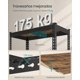 thumbnail image 5 of Estantería de Almacenamiento de 5 Niveles, Montaje sin Tornillos, Estantes Ajustables, 45 x 90 x 180 cm, Marrón Rústico y Negro MGLR450BZ02., 5 of 7