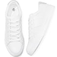 thumbnail image 1 of Zapatillas de moda Adokoo White PU Leather para mujer US9, 1 of 6