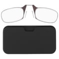 thumbnail image 1 of Gafas de lectura con bloqueo de luz azul, gafas sin brazos, gafas con clip para la nariz para ancianos unisex(+150 marrón), 1 of 14