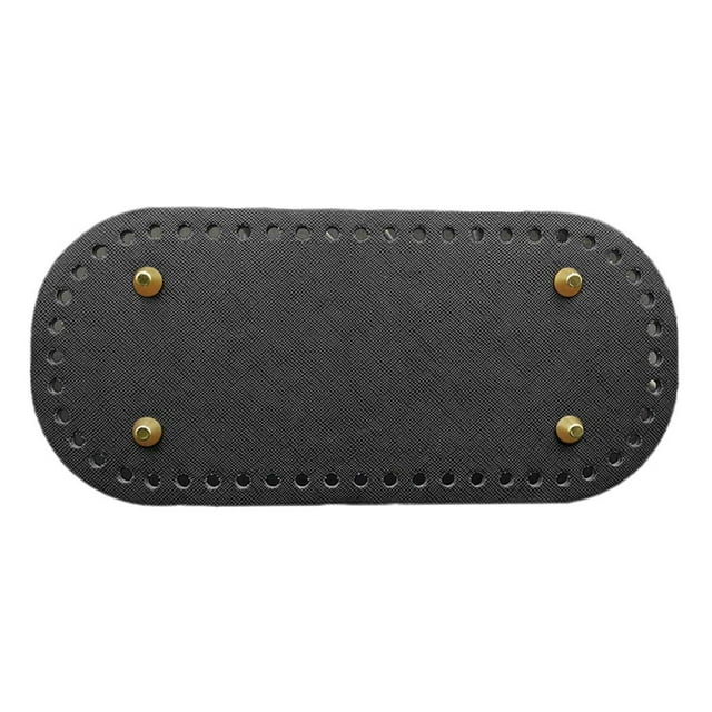 Leather Hardened DIY Bags Bottom Pad Insert Base Bag Making Accessories 22x10 cm Black