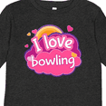 thumbnail image 4 of Inktastic Bowler I Love Bowling Girls Long Sleeve Toddler T-Shirt, 4 of 5