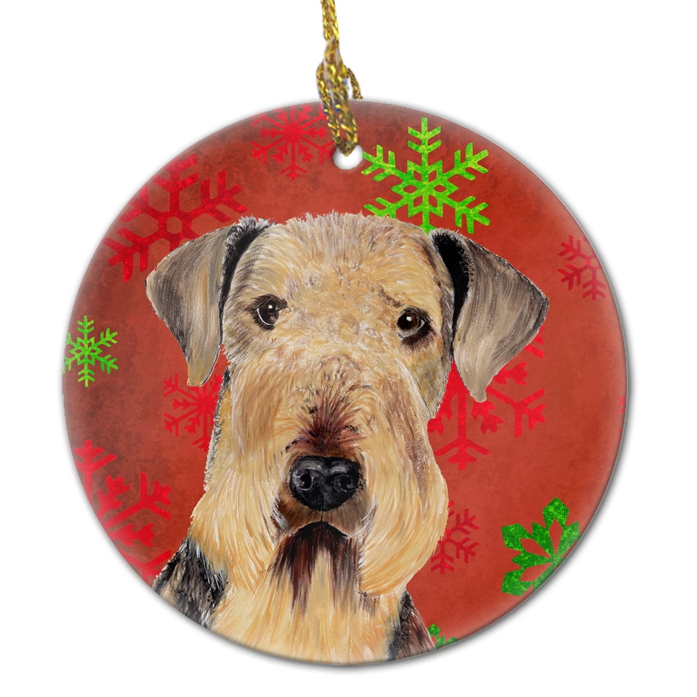 Carolines Treasures SB3121CO1 Horse Red Snowflakes Holiday Christmas Ceramic Ornament 3 in Multicolor