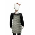 thumbnail image 1 of Abstract Kids Apron, Symmetrically Arranged Ropes Inspired Motifs Swirls Flowers Illustration, Boys Girls Apron Bib with Adjustable Ties for Cooking Baking Painting, Charcoal Grey Ivory, by Ambesonne, 1 of 2