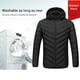 thumbnail image 4 of Chaqueta Con Calefacción USB Chaqueta Con Capucha Eléctrica Ligera Esquí Al Aire Libre Chaqueta De Senderismo Sin Banco De Energía, 4 of 8