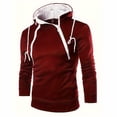 thumbnail image 3 of HomeDM Men's Quarter Zip Hoodie Long Sleeve Pullover Sweatshirt with Drawstrings Casual Athletic Tops for Gym Sports, 3 of 4