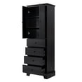 thumbnail image 6 of Aukfa Storage Cabinet Bathroom & Dining Room Organizer, Anti-Tipping Design, Freestanding Storage Unit,Black, 6 of 8