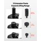 thumbnail image 5 of Gato hidráulico VEVOR, capacidad de 22 toneladas, gato hidráulico de acero para carreras con bomba de elevación rápida de pistón único y postes de extensión, rango de elevación de 10.4" a 21.3"., 5 of 9