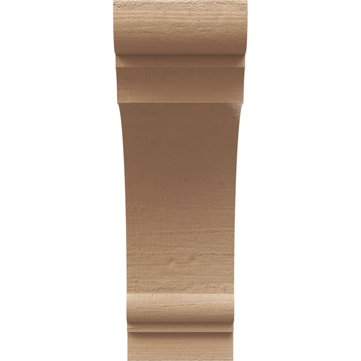 7"W x 14"D x 21"H Classic Hughes Rough Cedar Woodgrain TimberThane Corbel, Primed Tan