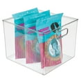 thumbnail image 5 of mDesign Plastic Kitchen Pantry Storage Organizer Bin with Handles, 2 Pack, Clear, 5 of 9